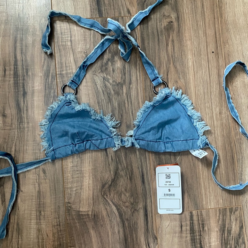 DENIM BRA TOP